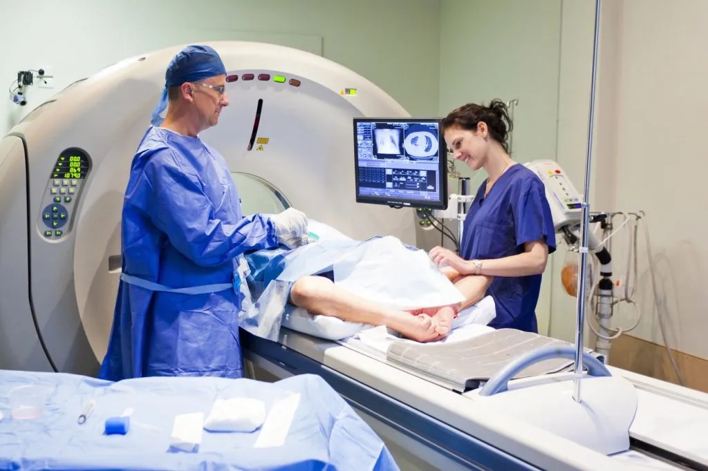 MRI machine in a hospital